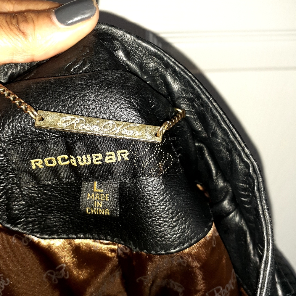 Ladies Rocawear leather jacket Rocawear print - Picture 9 of 12